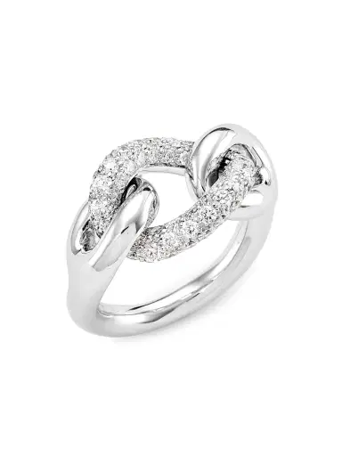 Pomellato Women's Catene 18K White Gold & Diamond Ring - White Gold | Thumbnail 1 Pomellato Women's Catene 18K White Gold & Diamond Ring - White Gold | Thumbnail 1