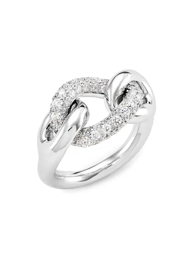 Women's Catene 18K White Gold & Diamond Ring - White Gold