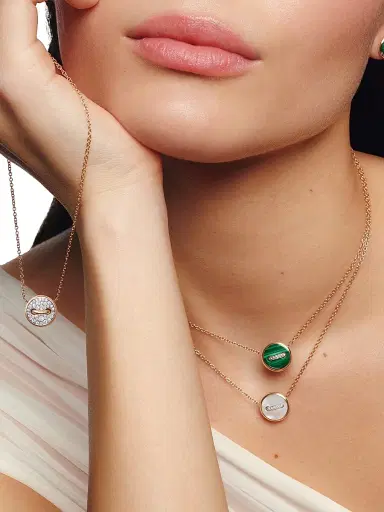 Pomellato Women's Pom Pom Dot 18K Rose Gold, Mother-Of-Pearl & 0.05 TCW Diamond Button Pendant Necklace - Rose Gold | Thumbnail 2