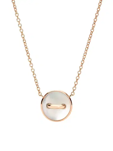 Pomellato Women's Pom Pom Dot 18K Rose Gold, Mother-Of-Pearl & 0.05 TCW Diamond Button Pendant Necklace - Rose Gold | Thumbnail 4