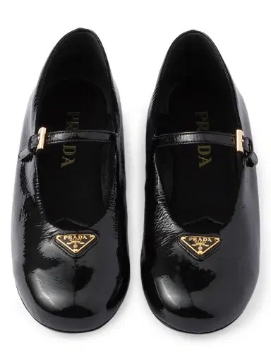 Prada Women's Patent Leather Ballerinas - Black - Size 10 | Thumbnail 2