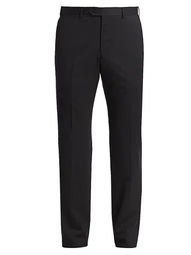 Giorgio Armani Men's Wool Trousers - Dark Heather Grey - Size 38 | Thumbnail 1 Giorgio Armani Men's Wool Trousers - Dark Heather Grey - Size 38 | Thumbnail 1