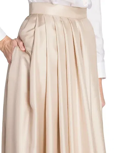 Giorgio Armani Women's Silk Twill Pleated Maxi Skirt | Thumbnail 6 Giorgio Armani Women's Silk Twill Pleated Maxi Skirt | Thumbnail 6