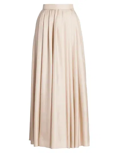 Giorgio Armani Women's Silk Twill Pleated Maxi Skirt | Thumbnail 1 Giorgio Armani Women's Silk Twill Pleated Maxi Skirt | Thumbnail 1