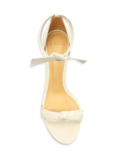 Alexandre Birman Women's Clarita Block Leather Sandals - White - Size 12 | Thumbnail 5