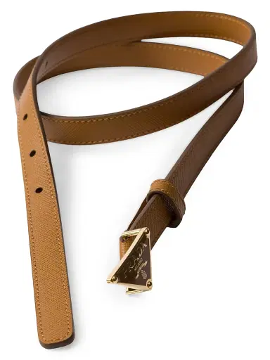 Prada Women's Saffiano Leather Belt - Brown - Size 28 | Thumbnail 2