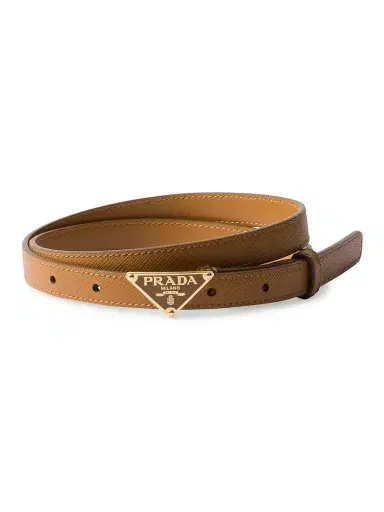 Prada Women's Saffiano Leather Belt - Brown - Size 28 | Thumbnail 1