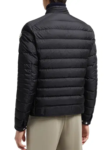 Moncler Men's Amiot Down Biker Jacket - Black | Thumbnail 3