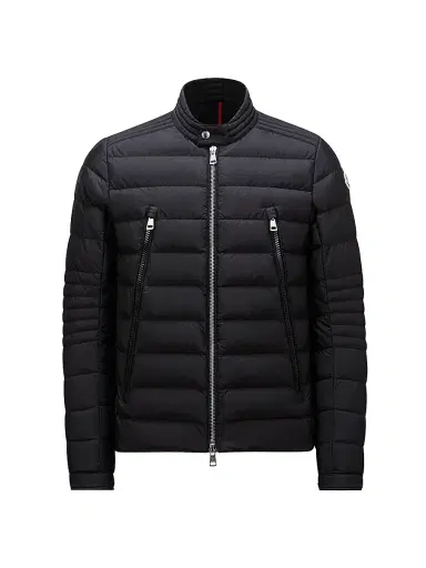 Moncler Men's Amiot Down Biker Jacket - Black | Thumbnail 1
