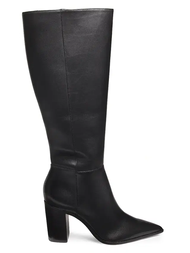 Schutz Women's Mikki Up 90MM Leather Block-Heel Boots - Black