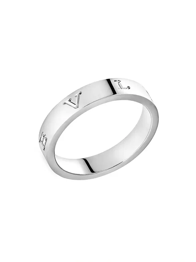 Women's B. zero1 18K White Gold Logo Ring - White Gold