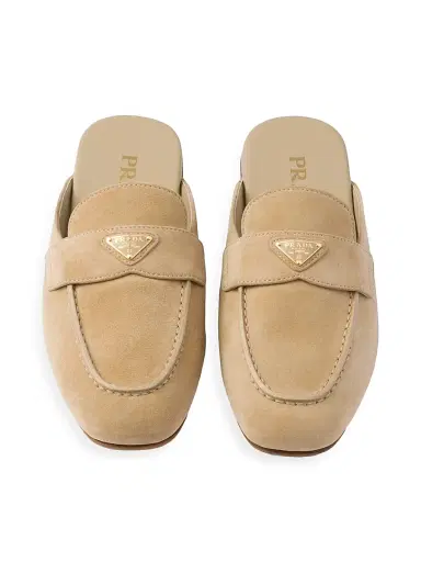Prada Women's Suede Sabots Mules | Thumbnail 2