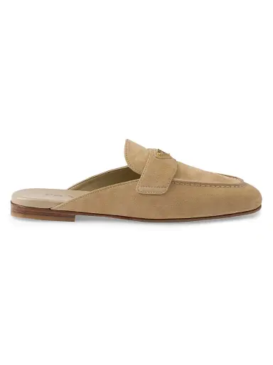 Prada Women's Suede Sabots Mules | Thumbnail 1