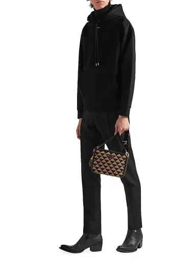 Prada Men's Technical Cotton Hoodie | Thumbnail 2 Prada Men's Technical Cotton Hoodie | Thumbnail 2