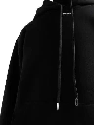 Prada Men's Technical Cotton Hoodie | Thumbnail 5 Prada Men's Technical Cotton Hoodie | Thumbnail 5