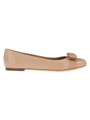 Ferragamo Women's Varina Patent Leather Ballet Flats | Thumbnail 1 Ferragamo Women's Varina Patent Leather Ballet Flats | Thumbnail 1