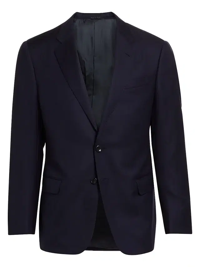 Giorgio Armani Men's Solid Single-Breasted Blazer - Navy