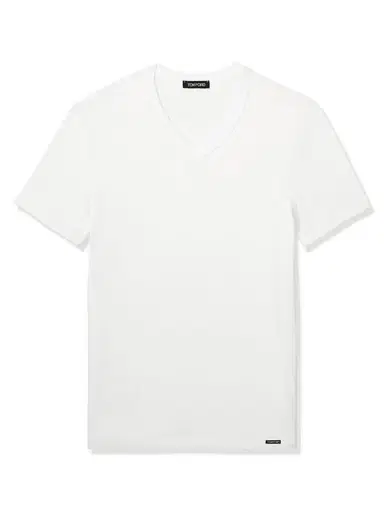 Tom Ford Men's Stretch-Cotton V-Neck T-Shirt | Thumbnail 1 Tom Ford Men's Stretch-Cotton V-Neck T-Shirt | Thumbnail 1