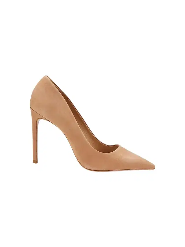 Schutz Women's Lou Pointed-Toe Nubuck Pumps - Honey Beige