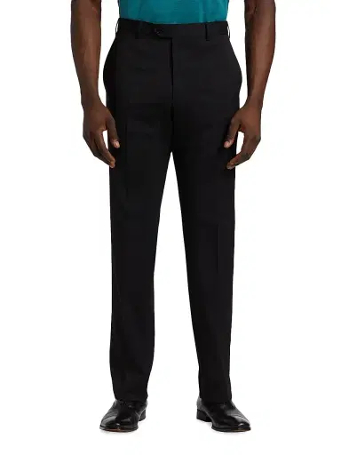 Giorgio Armani Men's Tapered Wool Trousers - Black - Size 42 | Thumbnail 3 Giorgio Armani Men's Tapered Wool Trousers - Black - Size 42 | Thumbnail 3