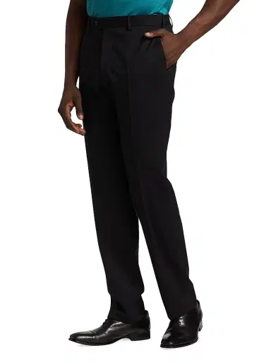 Giorgio Armani Men's Tapered Wool Trousers - Black - Size 42 | Thumbnail 4 Giorgio Armani Men's Tapered Wool Trousers - Black - Size 42 | Thumbnail 4