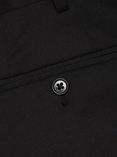 Giorgio Armani Men's Tapered Wool Trousers - Black - Size 42 | Thumbnail 7 Giorgio Armani Men's Tapered Wool Trousers - Black - Size 42 | Thumbnail 7