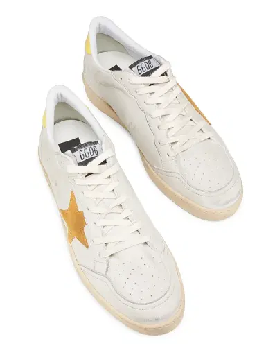 Golden Goose Men's Ball Star Leather & Suede Sneakers | Thumbnail 4 Golden Goose Men's Ball Star Leather & Suede Sneakers | Thumbnail 4