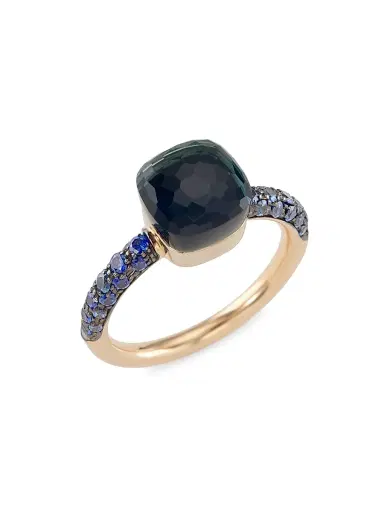 Pomellato Women's Nudo Classic Petit Two-Tone 18K Gold & Multi-Stone Ring - Blue | Thumbnail 1 Pomellato Women's Nudo Classic Petit Two-Tone 18K Gold & Multi-Stone Ring - Blue | Thumbnail 1