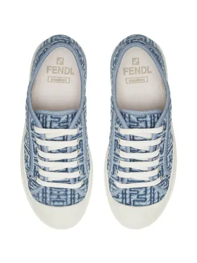 Fendi Women's Domino Low-Top Sneakers - Blue | Thumbnail 3 Fendi Women's Domino Low-Top Sneakers - Blue | Thumbnail 3