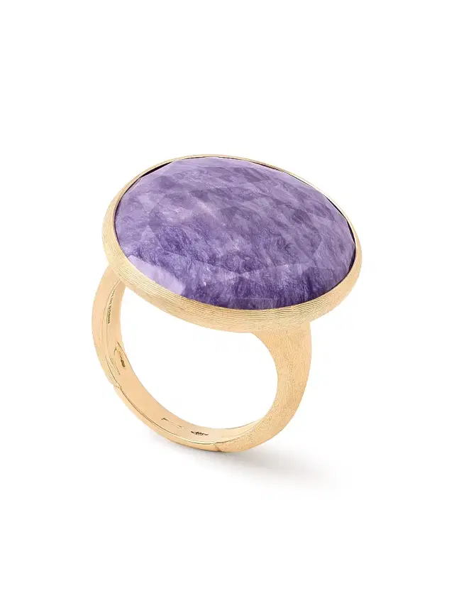 Women's Lunaria Color 18K Yellow Gold & Charoite Cocktail Ring - Charoite