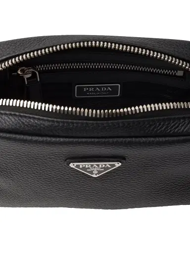 Prada Men's Leather Shoulder Bag - Black | Thumbnail 5