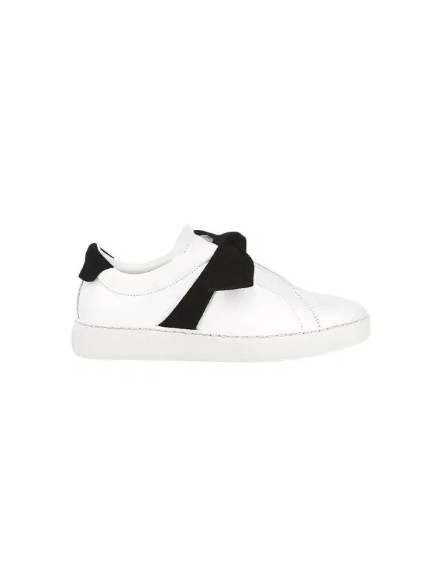 Alexandre Birman Women's Clarita Bow Leather Sneakers - Black White