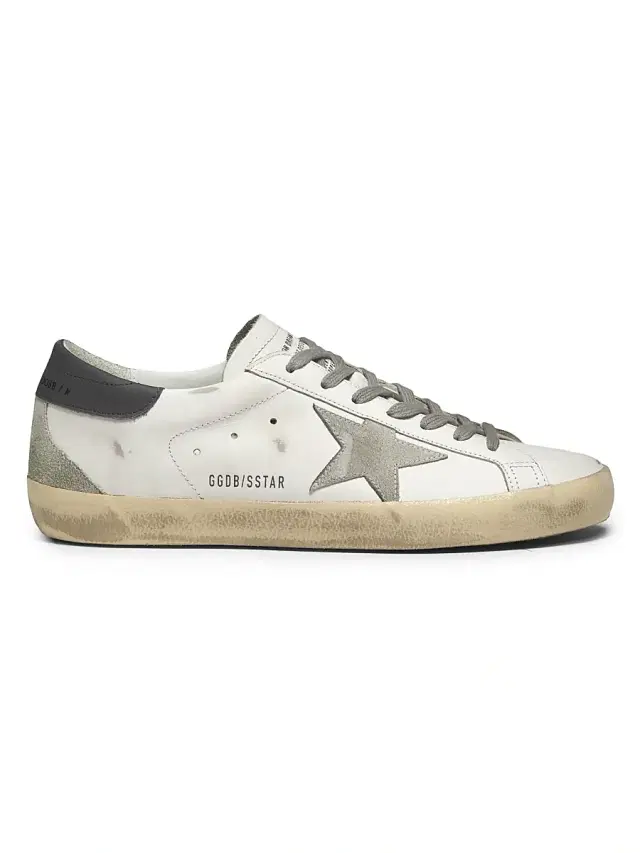 Men's Super Star Leather Sneakers - White Ice Dark Gray