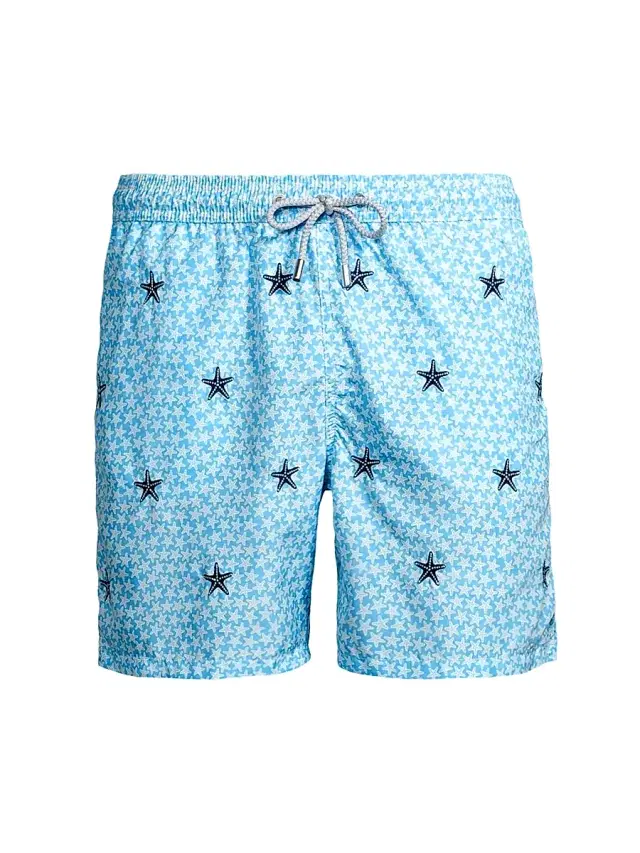 Men's Lighting Little Seastar Swim Shorts - Blue
