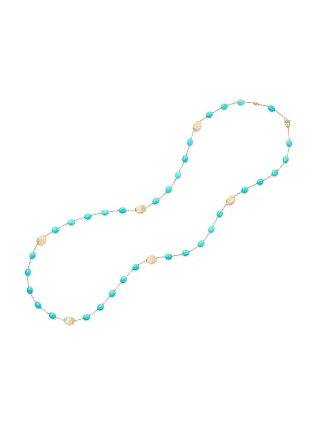 Women's Siviglia 18K Yellow Gold & Turquoise Long Necklace - Yellow Gold