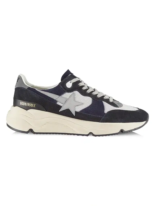 Golden Goose Men's Running Sole Low-Top Sneakers - Silver Blue Grey