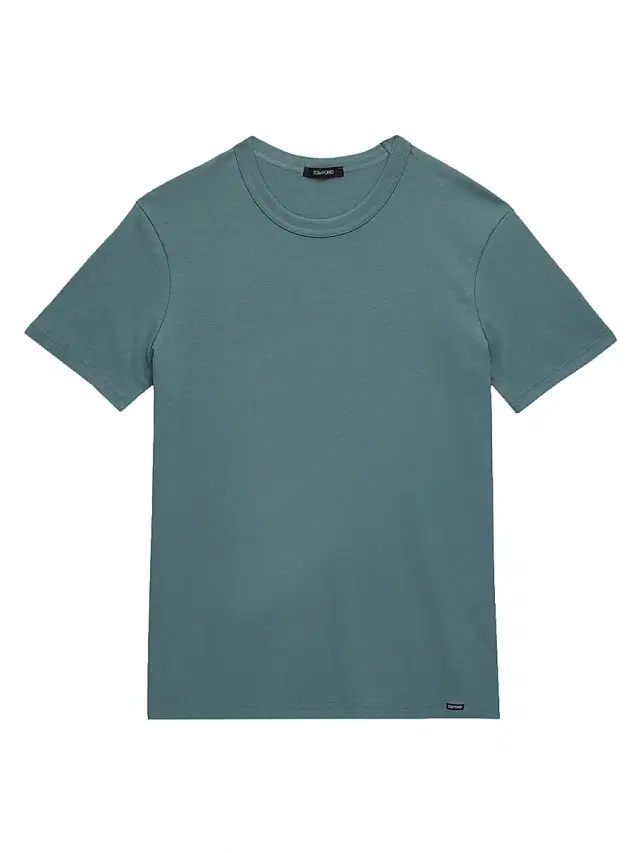 Men's Stretch-Cotton Crewneck T-Shirt - Teal