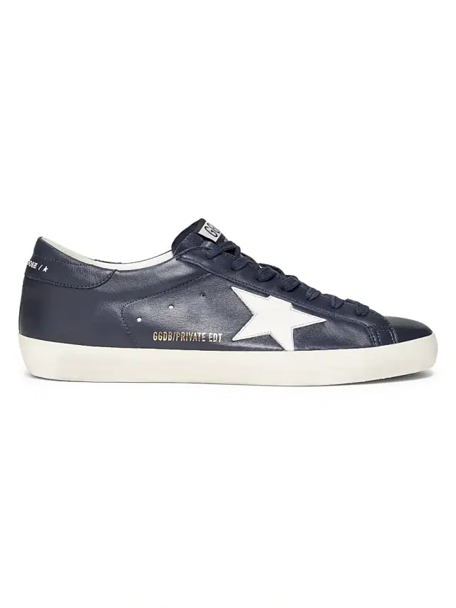 Golden Goose Men's Super Star Leather Low-Top Sneakers - Eclipse Latte