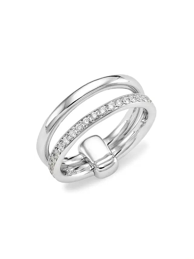 Women's Iconica 18K White Gold & Diamond Ring