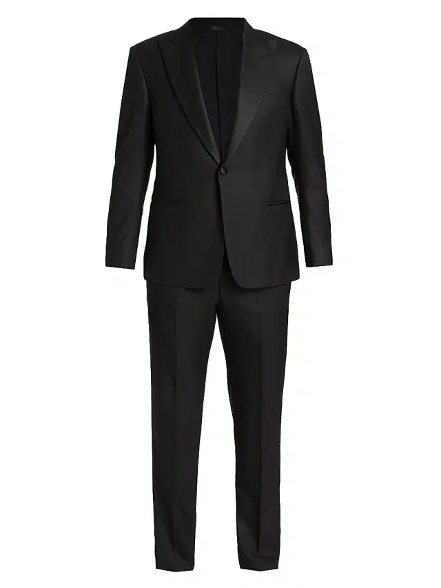 Men's Wool 2-Piece Tuxedo - Black
