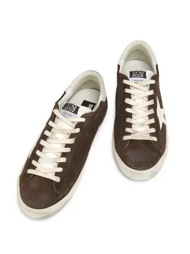 Golden Goose Men's Super-Star Classic Leather Sneakers - Brown White | Thumbnail 4
