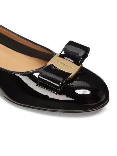 Ferragamo Women's Vara 45MM Patent Leather Pumps - Black - Size 11 | Thumbnail 5 Ferragamo Women's Vara 45MM Patent Leather Pumps - Black - Size 11 | Thumbnail 5
