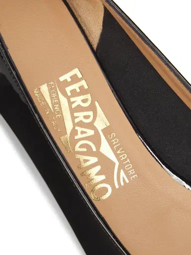 Ferragamo Women's Vara 45MM Patent Leather Pumps - Black - Size 11 | Thumbnail 6 Ferragamo Women's Vara 45MM Patent Leather Pumps - Black - Size 11 | Thumbnail 6