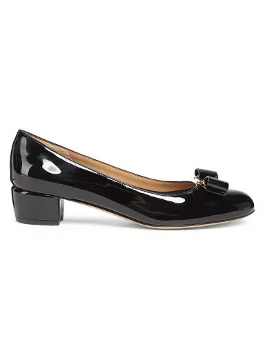 Ferragamo Women's Vara 45MM Patent Leather Pumps - Black - Size 11 | Thumbnail 1 Ferragamo Women's Vara 45MM Patent Leather Pumps - Black - Size 11 | Thumbnail 1