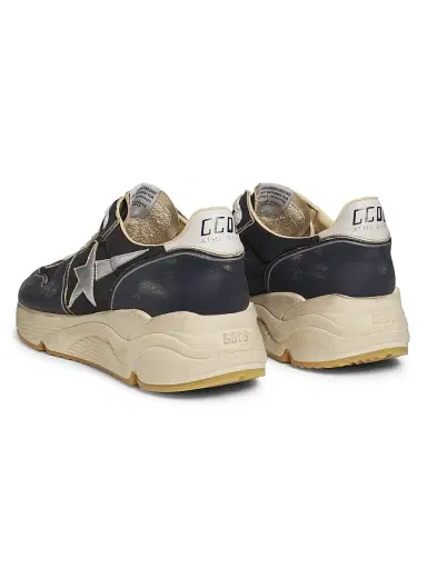 Golden Goose Unisex Running Sole Leather-Trimmed Sneakers | Thumbnail 3