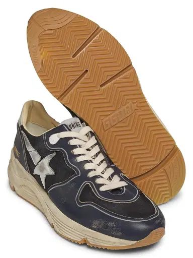 Golden Goose Unisex Running Sole Leather-Trimmed Sneakers | Thumbnail 6