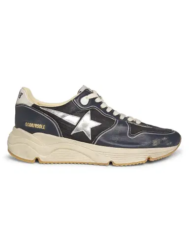 Golden Goose Unisex Running Sole Leather-Trimmed Sneakers | Thumbnail 1