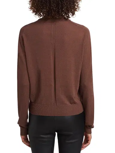 Rick Owens Women's Biker Wool Crewneck Sweater | Thumbnail 4