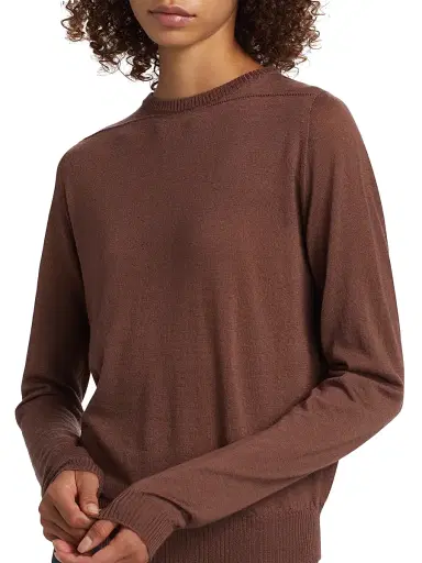 Rick Owens Women's Biker Wool Crewneck Sweater | Thumbnail 5