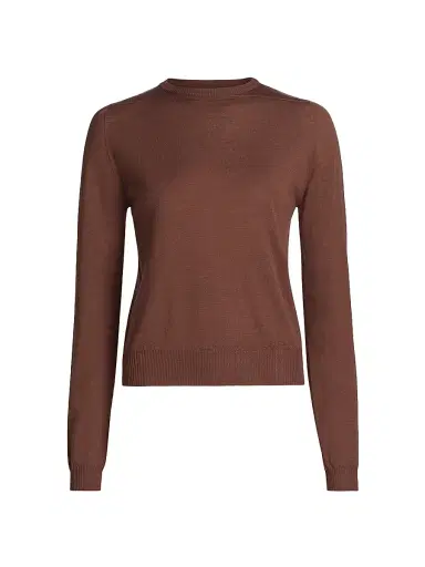 Rick Owens Women's Biker Wool Crewneck Sweater | Thumbnail 1
